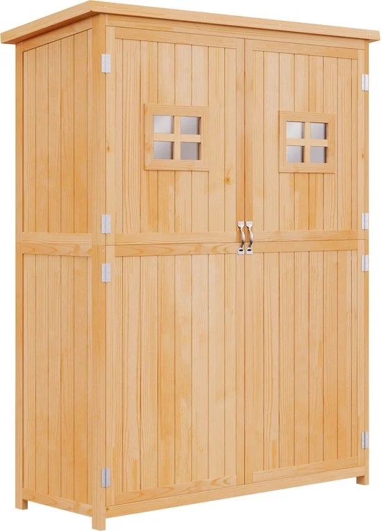 Casetta per Giardino - Legno - Due Porte - Appoggio Attrezzi - Doppia Porta