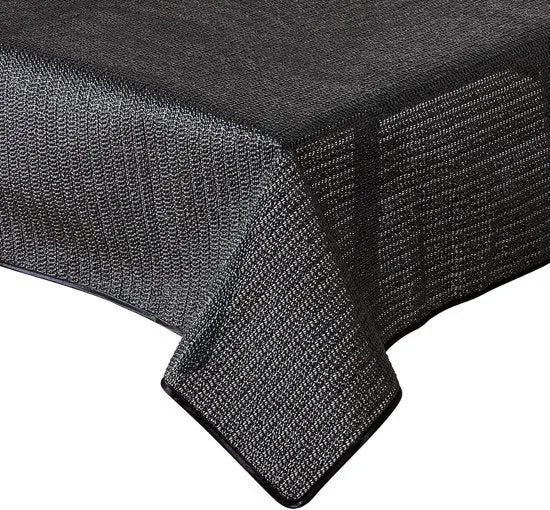 Tappeto per tavolo da giardino - resistente alle intemperie, antiscivolo - 1 pezzo - cerchio - nero - 130 cm