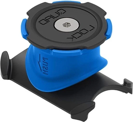 Supporto per smartphone Quad Lock per sella da bicicletta - iPhone Samsung Galaxy Modello: QL-101 Compatibilità: iPhone, Samsung Galaxy Materiali: Acciaio inossidabile, Polimeri Peso: 140g Dimensioni: 11 x 7,5 x 3,5 cm Colore: Nero