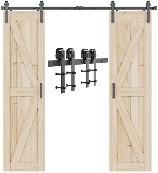 Sistema di porte scorrevoli - Set completo - 244 cm - Per porte interne