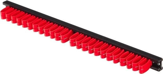 Kit di supporto per attrezzi BASIC - kit di chiusura a doppia vite a molla - PVC rosso/nero - 3 pezzi - senza attrezzi