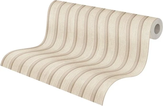 Tessuto per Parete a Pannelli in Legno - Beige Scandivano - 10,05 m x 0,53 m