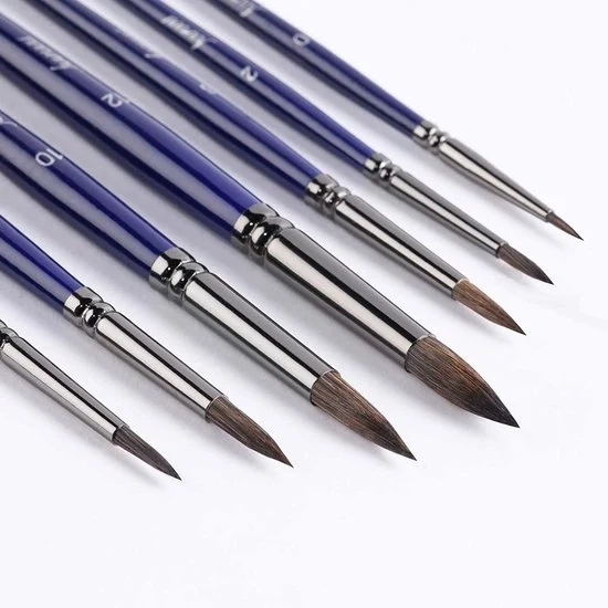Set di pennelli acquarello - Set di pennelli per artisti - 7 pezzi