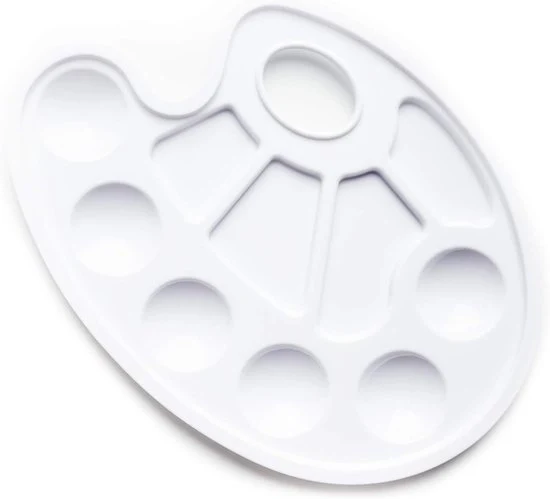 Scatola di trasporto ovale a 5 pezzi - plastica - bianca