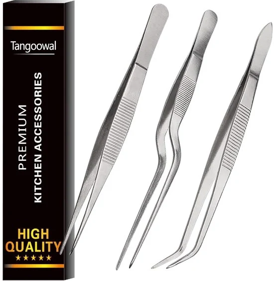 Set di uncini da cucina a tre pezzi in acciaio inossidabile - 16,3 cm