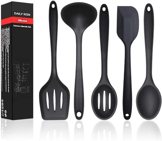 Set di accessori da cucina in silicone - utensili da cucina resistenti al calore - 5 pezzi