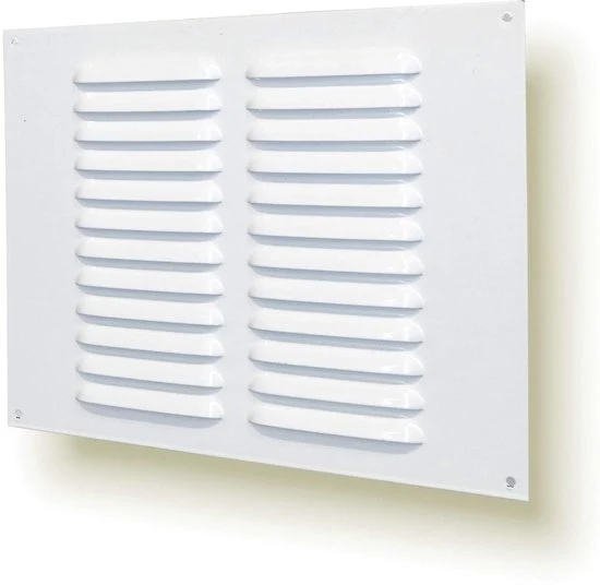 Rostello metallico con protezione insetti - 1 pezzo - Bianco - 25 x 20 cm