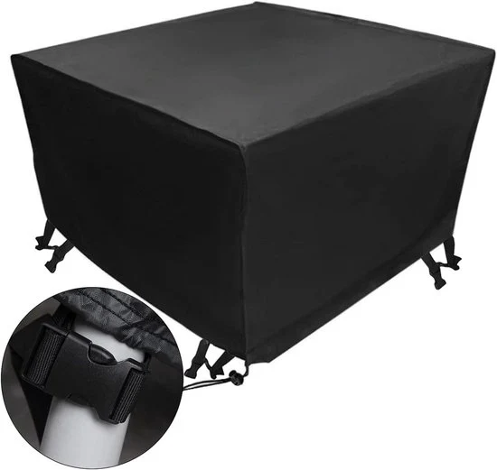 Copertura impermeabile per mobili da giardino - copertura invernale - 1 pezzo - nero - 420D Oxford - 123 x 123 x 74 cm