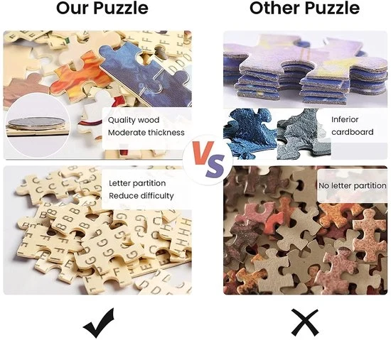 Puzzle in Legno - 1000/1500 Pezzi - Ideale per l'Atmosfera Accogliente