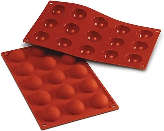 Forma per biscotti in silicone 40mm con stampo terracotta - Modello Silikomart - Muffiniera per cucina