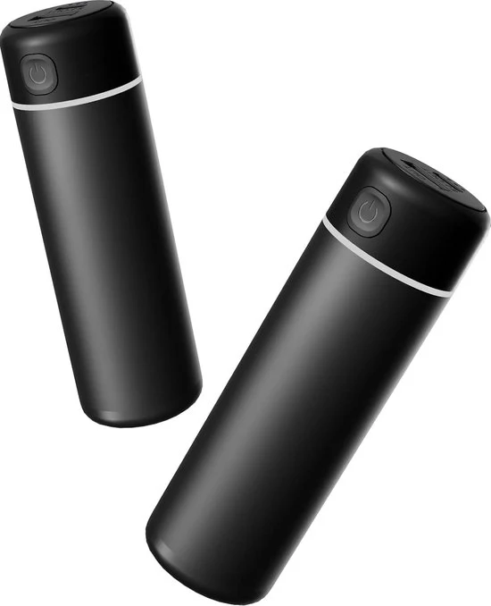 Calore Elettrico Portatile - 3 Posizioni - 2 Unità - Ricaricabile - Nero - Portatile - Inclusa Batteria Portatile - Calore Elettrico Riciclabile - Calore Elettrico per Bicicletta