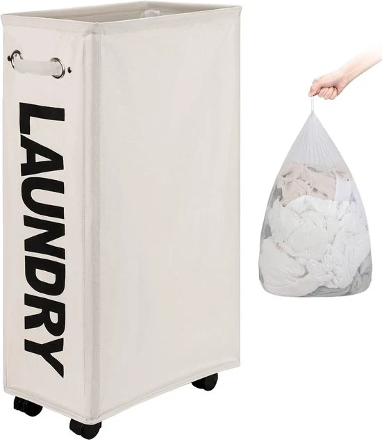 Asciugamano pieghevole con ruote - Spazia risparmia spazio - 1 pezzo - Beige