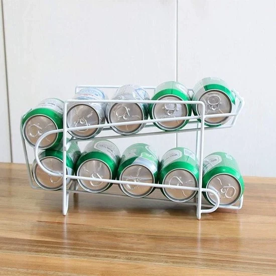 Organizzatore per contenitori in scatola - ripiano per contenitori in scatola ripiegabile per contenitori in scatola per frigorifero