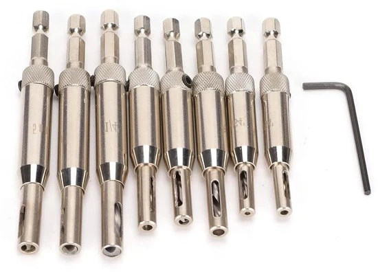 Set di Forbici per Cerniere in Acciaio Inox per Legno 8 pezzi.