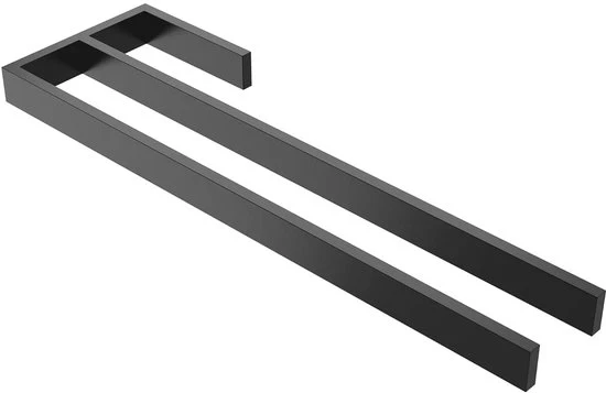 Supporto asciugamano minimalista - stile e spazievendente - 1 pezzo - nero - alluminio - 400 mm