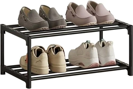 Sistema di conservazione per scarpe con 3 livelli - compatto e ripiegabile - nero