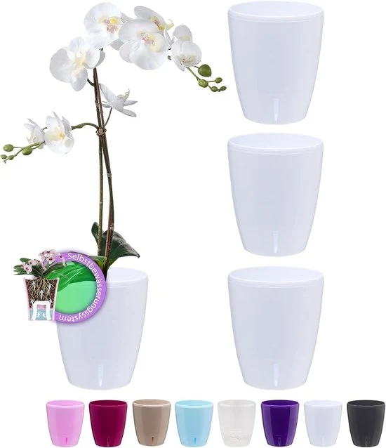 Pannelli per orchidee - sistema autosufficiente - set da 4 - bianco - 15 cm