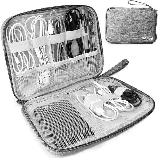 Borsa elettronica - Organizzazione portatile - 1 pezzo - Grigio