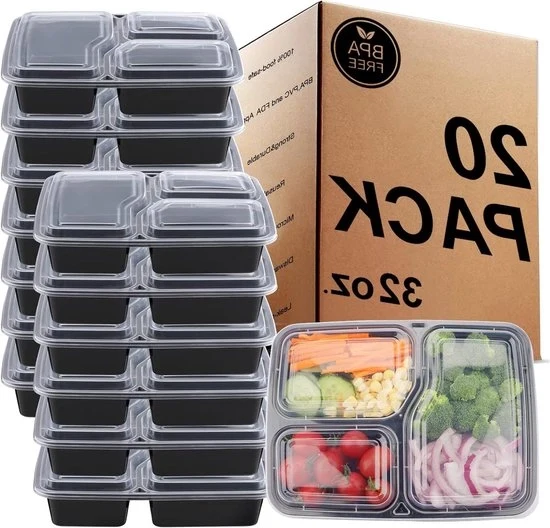 Contenitori per la preparazione dei pasti - BPA libero - 20 pezzi