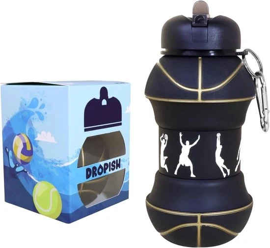 Ottimizzatore di acqua portatile - design sportivo - 550 ml - nero - silicone