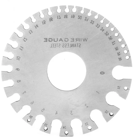Draadmeter in acciaio inossidabile AWG/SWG per cavi a doppia faccia con funzione di tester e livella