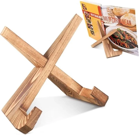 Houder per libri di cucina in legno - Stile vintage - Per cucina