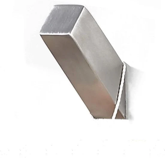 Maniglia per asciugamano a quadrato in acciaio inox 304 - Laccato argento/nero - Set da 2 - Capacità massima di 6,8 kg