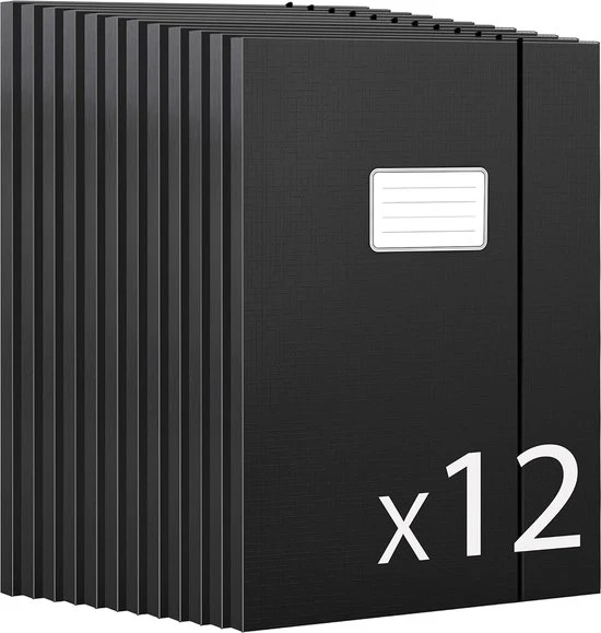 Raccolta A4 - 12 pezzi - nero - cartone
