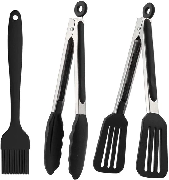 Set di Griglia in Acciaio Inossidabile con Manico di Silicone - Griglia per Frittate e Insalate - Set da 2