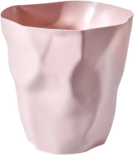 Afvalemmer ecocompatibile - adatto per ufficio e camera da letto - 1 pezzo - rosa - plastica
