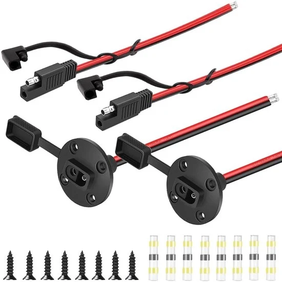 Adattatore di Collegamento per Pannello Solare Montaggio Flush - Resistente al Tempo Collegamento Rapido per Cavo di Collegamento per Pannello Solare 10AWG Estensione per RV Motocicletta Generatore Caricabatteria