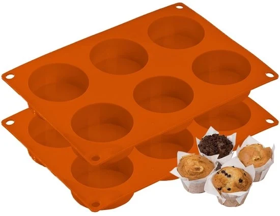 Forme per Cupcake in Silicone - Scatola per Cupcake Senza Ammorbidire - 2 Pezzi - Multifunzionale