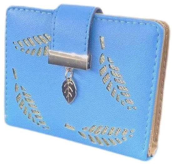 Portamonete per Donna - Portamonete in Pelle Elegante - Con Attaccapanni a Foglio