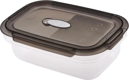 Contenitore con magnetron e congelatore in polipropilene 17 x 11 x 6 cm trasparente Crystal Grey - conservazione alimentare, contenitore con magnetron e piatti con coperchio