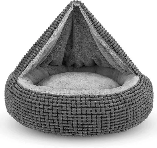 Letto per cani multifunzionale - design donut - Adatto per cani piccoli - 1 pezzo - Materiale flanella soffice - Taglia S