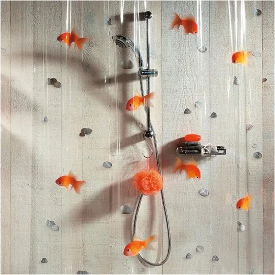 Douchegordijn in PVC 100% - 180x200cm - Translucido