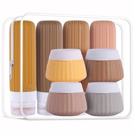 Set di contenitori per bagno in silicone - set da 4 pezzi
