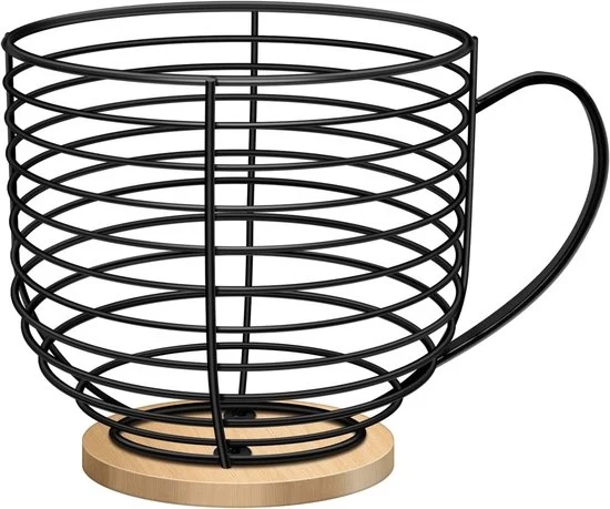 Sostituto di Caffè Capsule in Metallo – Contenitore per Caffè in Metallo per Contenitore da Caffè e Barista, Nero