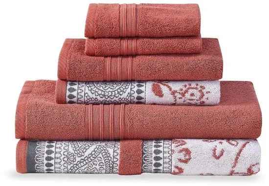 Set di Asciugamani in Piuma - Soffici e Assorbenti - Set da 6 - Cotone