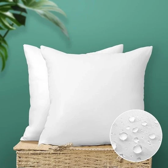 Banchi di seduta acqua-resistenti per interni - set di 2 - bianchi - 45 x 45 cm