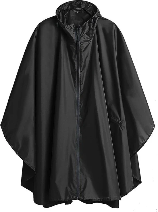 Impermeabile da pioggia per adulti - cappuccio outdoor acqua resistente con chiusura a righello - unisex L/XL