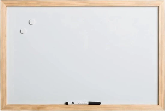Tavolo da Magnete - Asciugabile - 1 pezzo - Cassetta in legno di abete - 60 x 45 cm