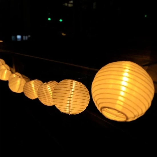 Luci da Sole per Esterni - Lampada da Terra - 8M 30 LED - Impermeabile - Lampada Solare per Esterni - Decorazione per Giardino - Bianco Caldo - Balcone Giardino Festa Natale