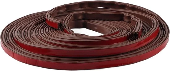 Striscia di sigillatura in silicone e gomma per porte (altezza 8mm) - marrone