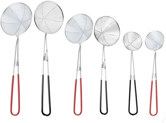 Set per fonduta - acciaio inossidabile - 6 pezzi - nero/rosso