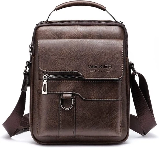 Borsa da Spalla per Uomo - Borsa in PU Pelle - Tempo Libero, Viaggi