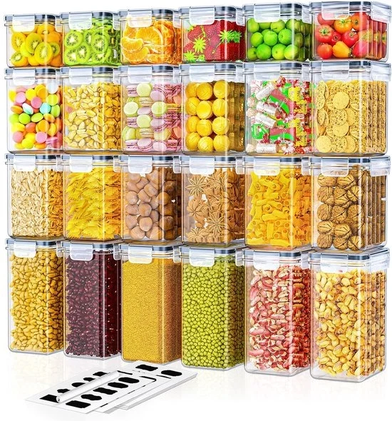 Scatole di stoccaggio a prova d'aria - Organizzatore di cucina - Set da 24
