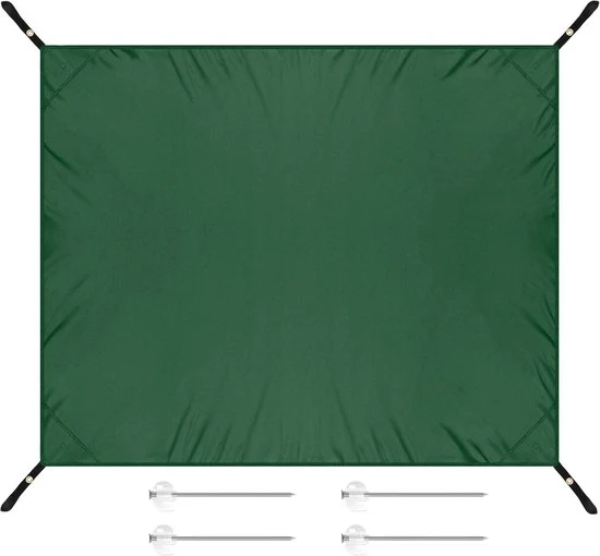 Tessuto impermeabile per veranda - con 4 ancore - per campeggio - picnic - escursioni - 148 x 200 cm