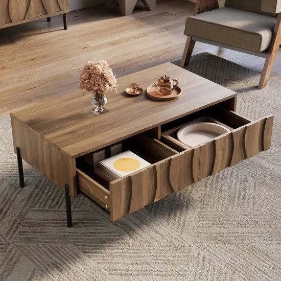 Tavolo salotto - Materia: legno - Stile: retro - Lunghezza: 105cm - Altezza: 41cm