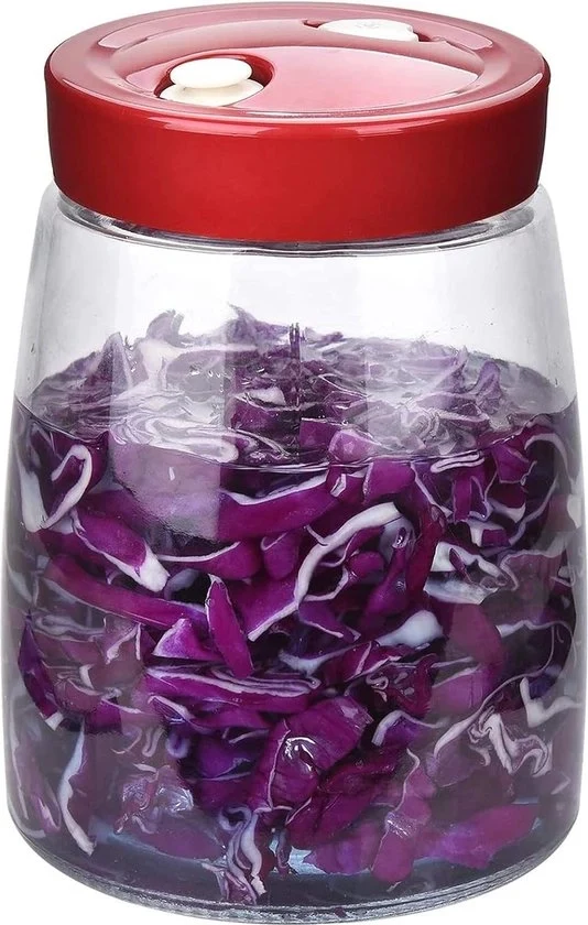 Fermentazione del cibo - Fermentazione - Ciotola di fermentazione - Ciotola per kimchi - Ciotola Weck - Must have per l'insalata di conserve!